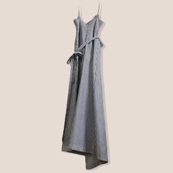 NWT Black and White Stripe Spaghetti Strap Dress - Picture 7 of 12